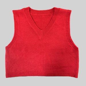 Shein Cropped Sweater V-neck Vest